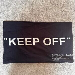 Ikea X Virgil Abloh "Keep Off" Pillow Case Black